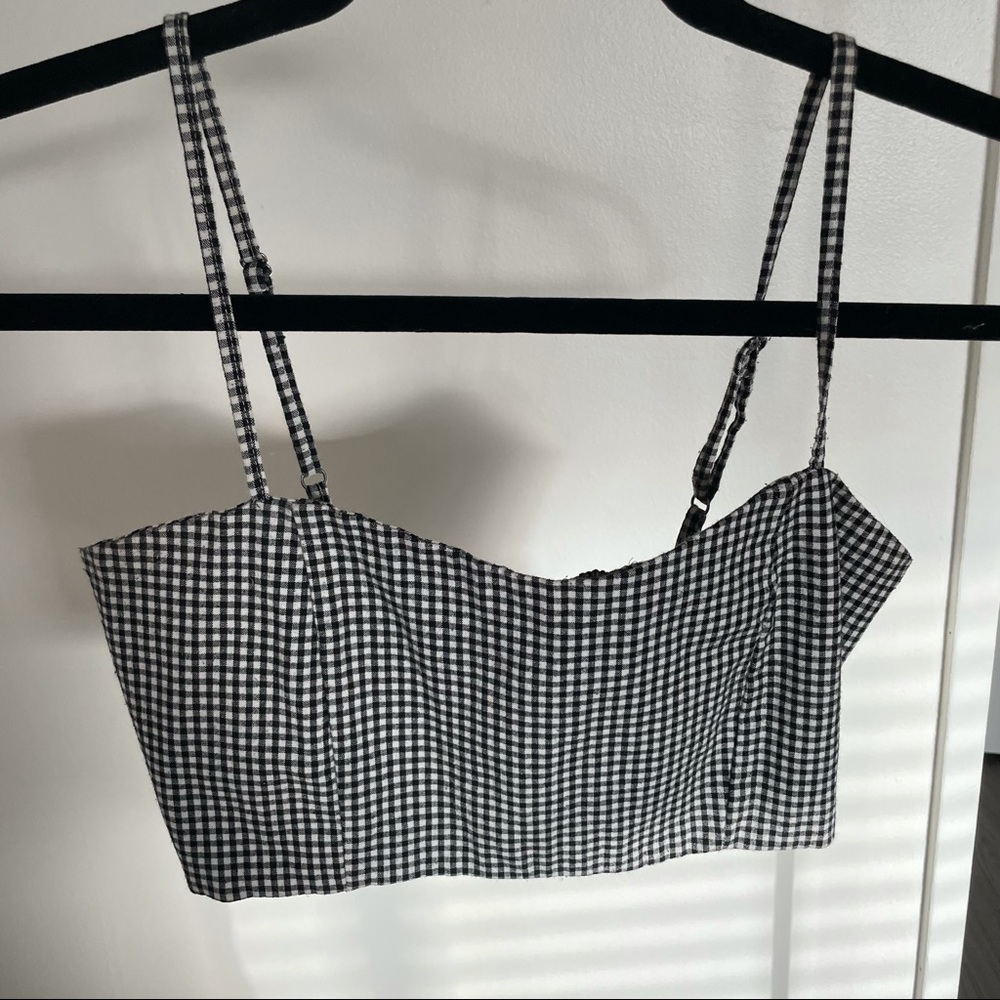 Brandy Melville Checkered crop top
